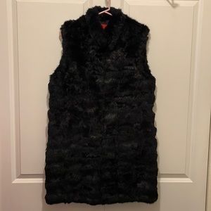 Annabelle New York Black Fur Vest